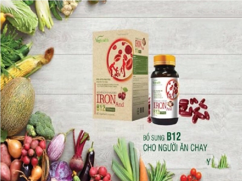 Veghealth Oveggies Iron And B12 bổ sung vitamin B12 hiệu quả