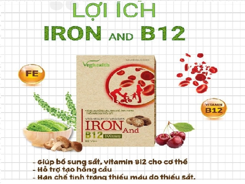 Veghealth Oveggies Iron And B12 thích hợp với người ăn chay