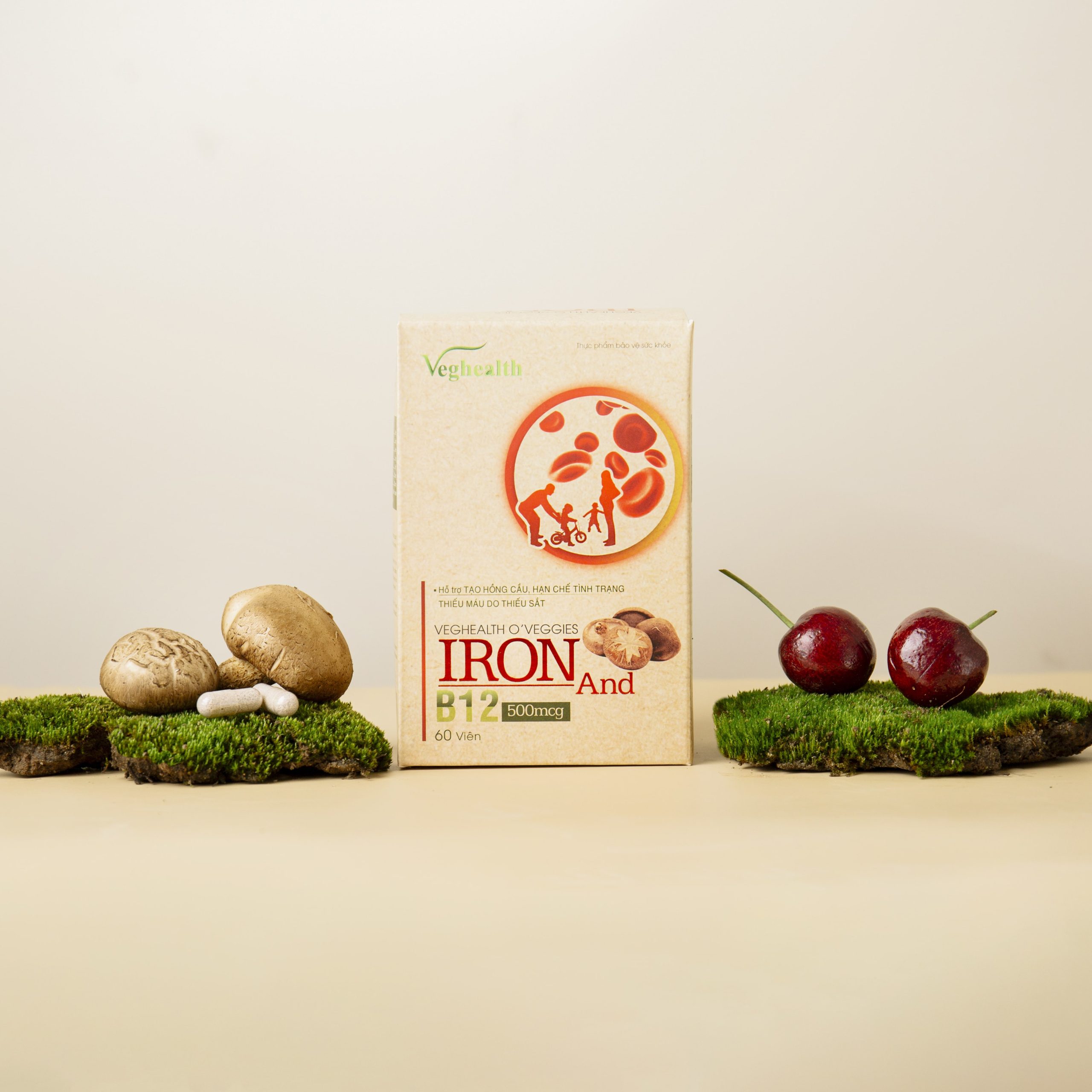 Viên nang thuần chay Veghealth O’veggies Iron and B12