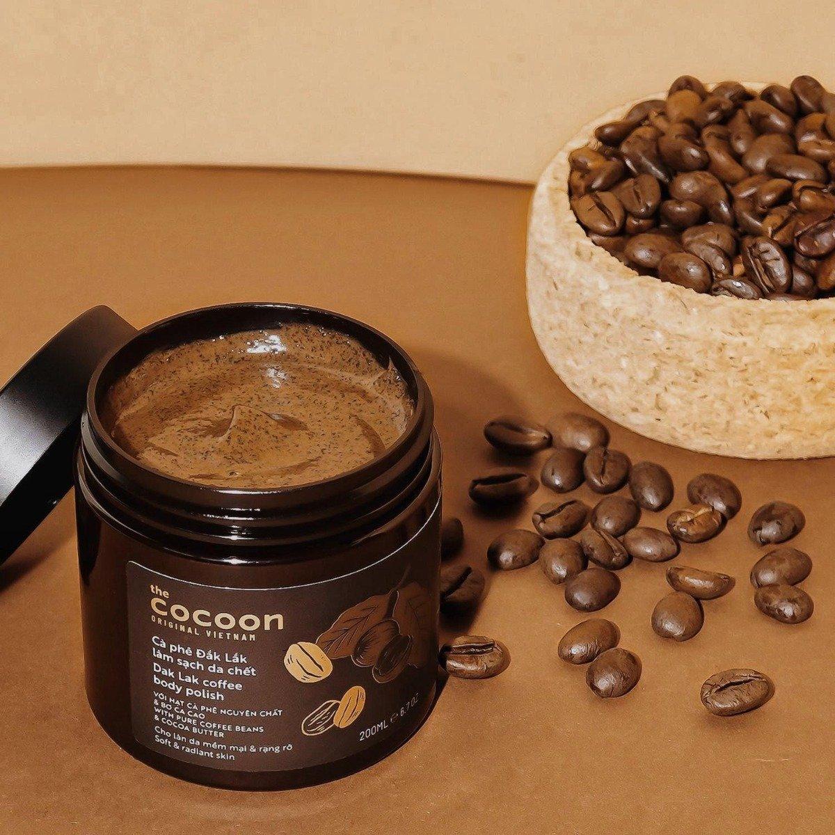 Sản phẩm tẩy da chết Cafe Đắk Lắk Cocoon được chiết xuất hoàn toàn từ tự nhiên